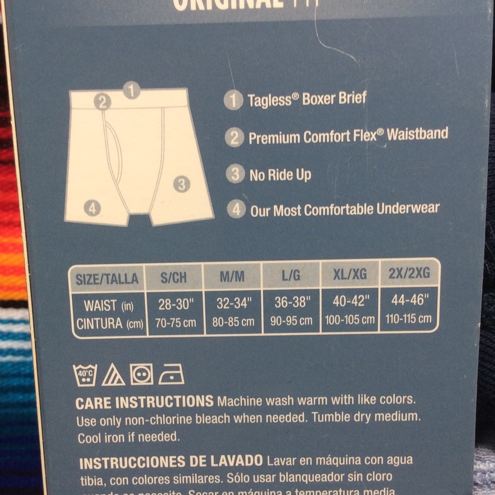 HANES PREMIUM 100% COTTON MEN’S BOXER BRIEFS ORIGINAL FIT 4 PACK SIZE: SMALL - Picture 7 of 11